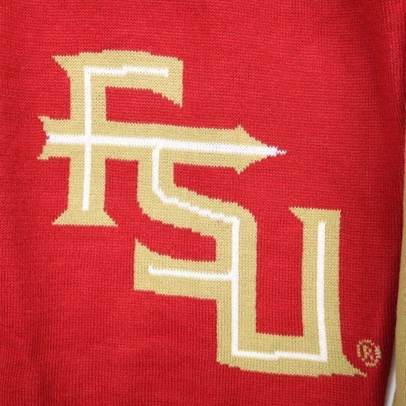 Florida State Seminoles‎ FSU NCAA Klew Sweater Gold Red L Large - Picture 9 of 12